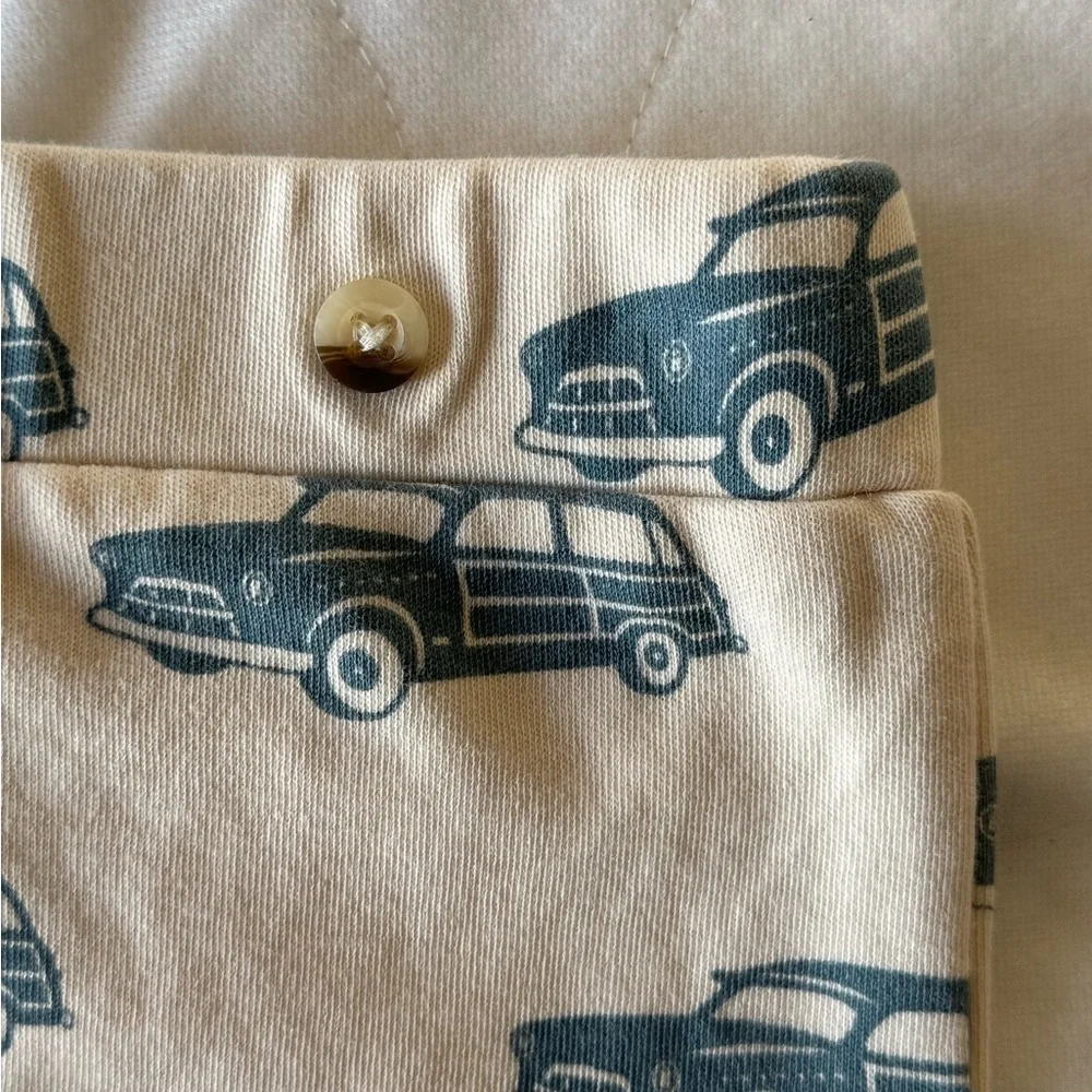 Kate Quinn Organic Cotton Baby Bloomer Shorts – 18–24 Months – Vintage Car Print
